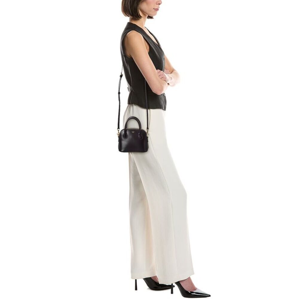 Celine Honorine Mini Triomphe Leather Satchel, Black - Picture 4 of 4